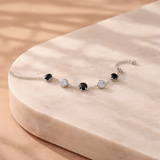 Bracelet Annabelle – Maille Souple &amp; Pierres Multicouleurs