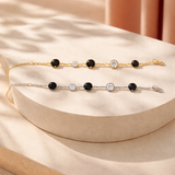 Bracelet Annabelle – Maille Souple &amp; Pierres Multicouleurs