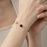 Bracelet Annabelle – Maille Souple &amp; Pierres Multicouleurs
