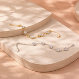 Bracelet Anaïs – Chainettes &amp; Pierres Blanches