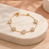 Bracelet Anaïs – Chainettes &amp; Pierres Blanches