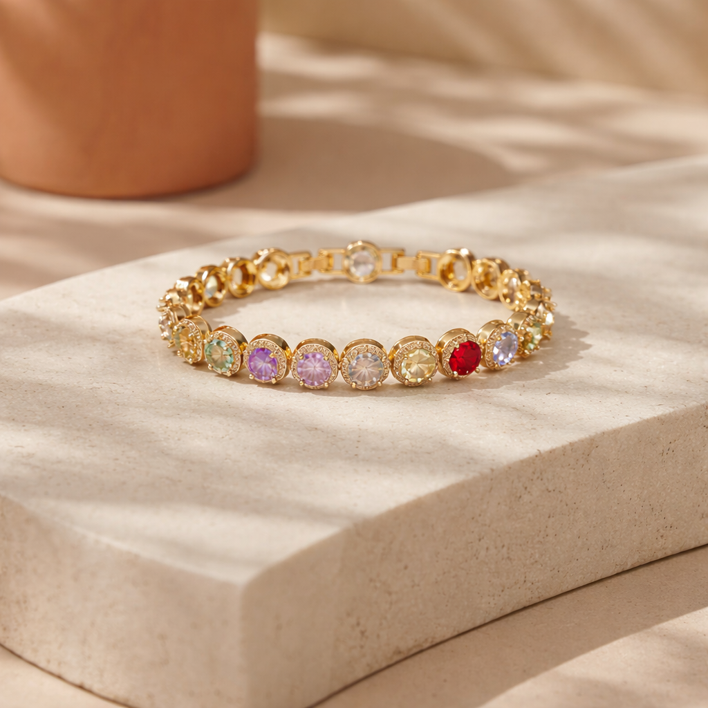 Bracelet Estelle en acier inoxydable doré
