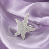 Bague Étoile Charlie Ajustable – Acier Inoxydable 316L