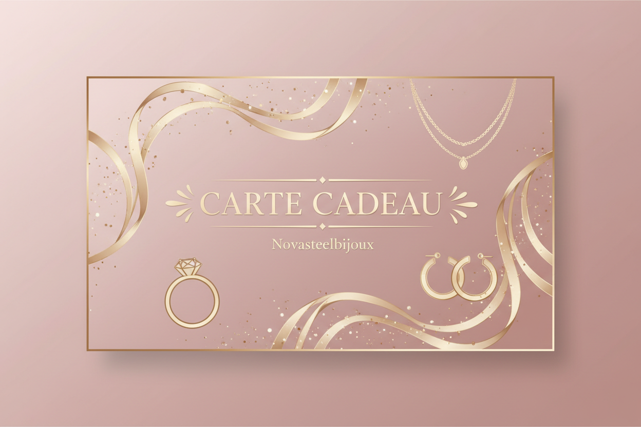Carte cadeau design 1 - Rose poudré