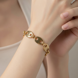Bracelet Naomie maille grain de café